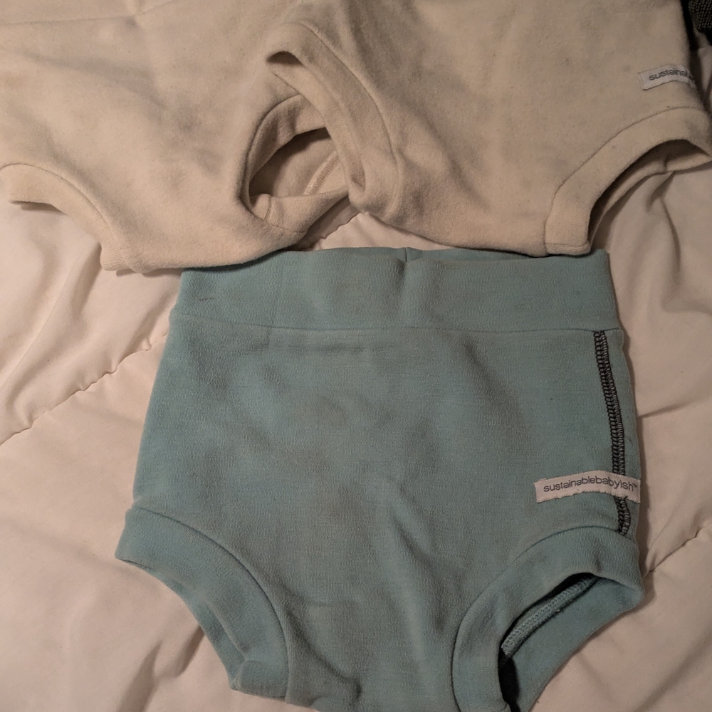 Baby Blue and Cream Diaper Covers